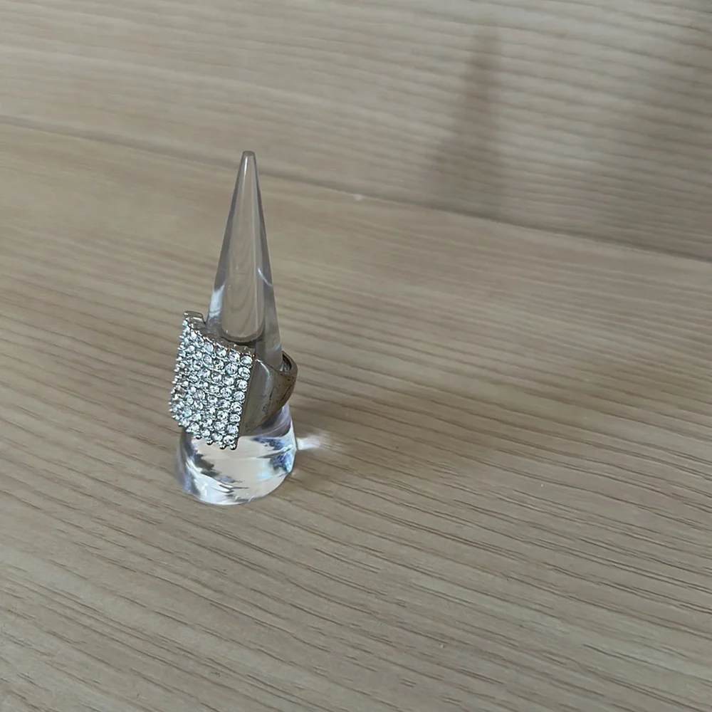Express Silver Rhinestone Ring 8 - Picture 3 of 7